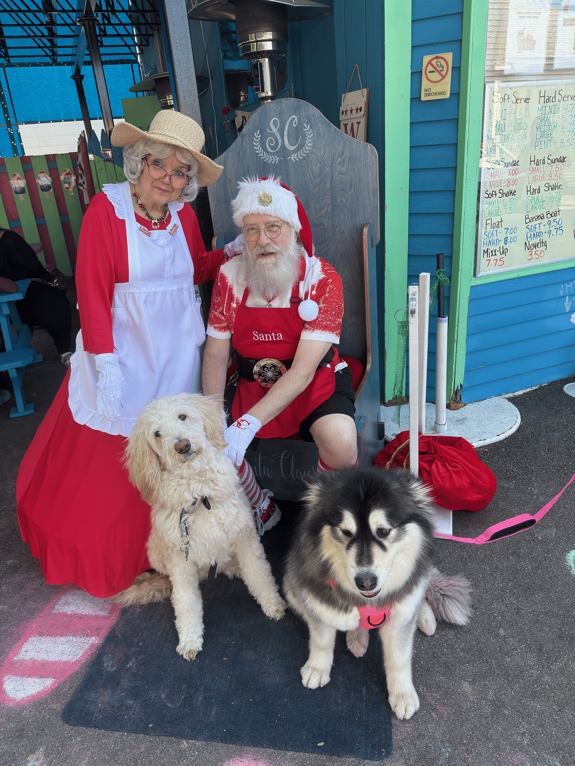 SnugTail Dogs with Santa